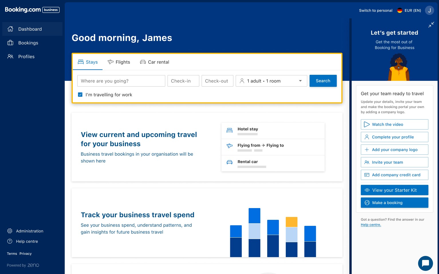Let's get started sidebar, V1 tested by the growth team