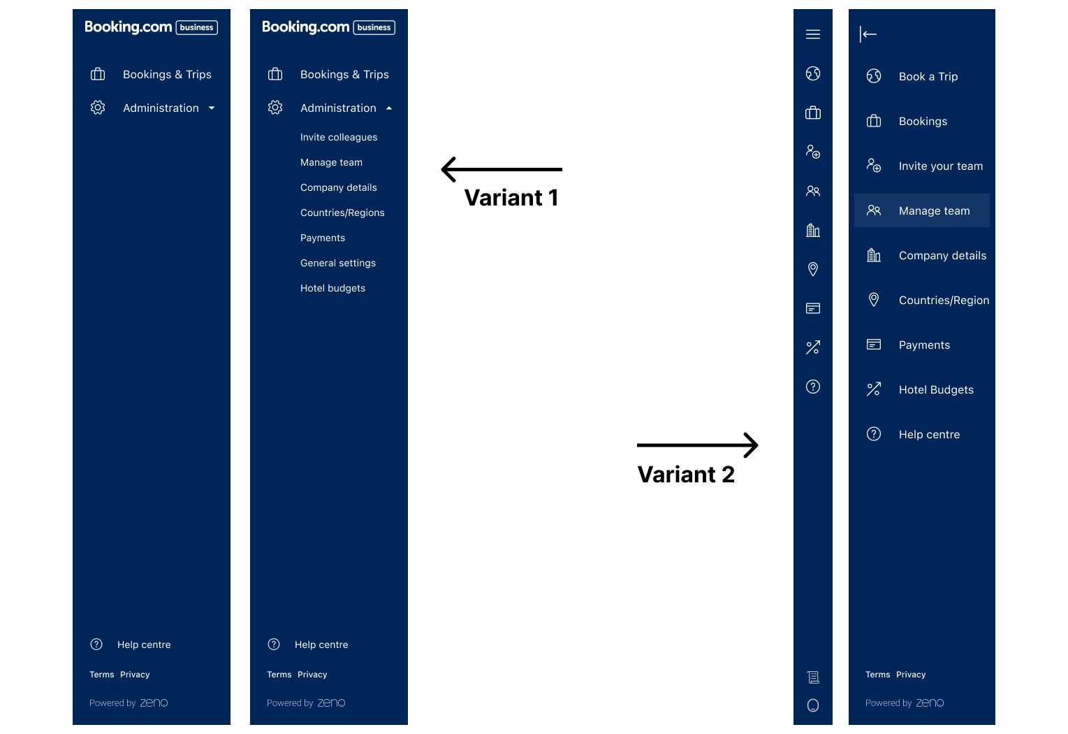Release 1 navigation variants explored